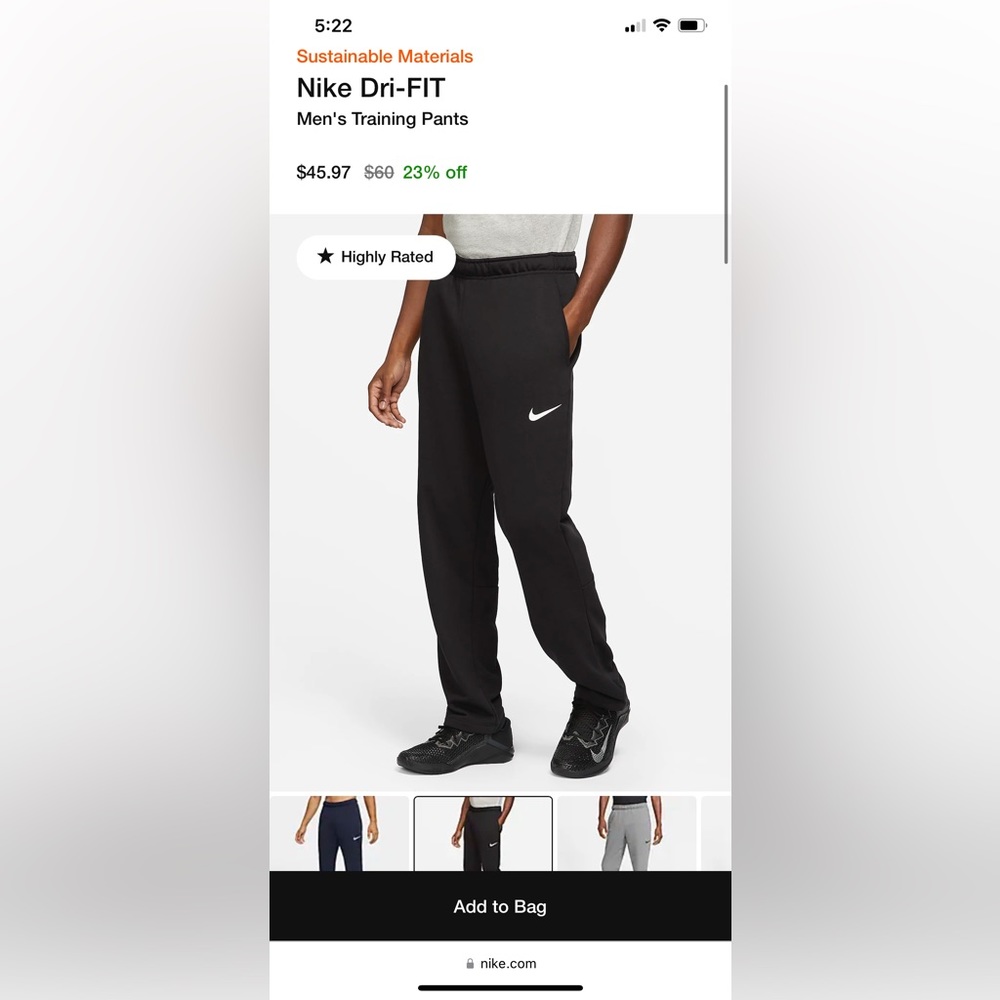 NWT- Nike Dri-Fit Training Pants